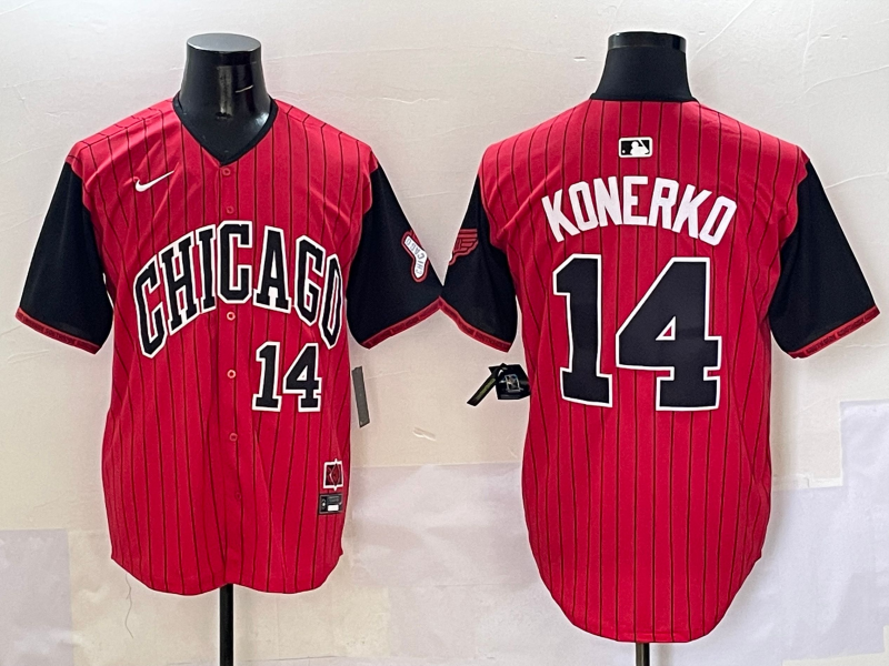 Men's Chicago White Sox Paul Konerko Red/Black 2025 City Connect Limited Retired Player Jersey