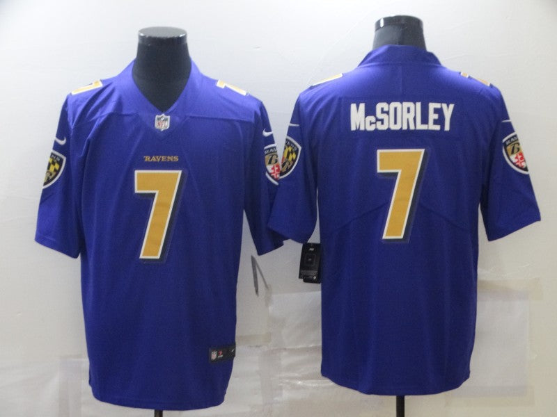 Men's Baltimore Ravens Trace McSorley Purple Game Jersey
