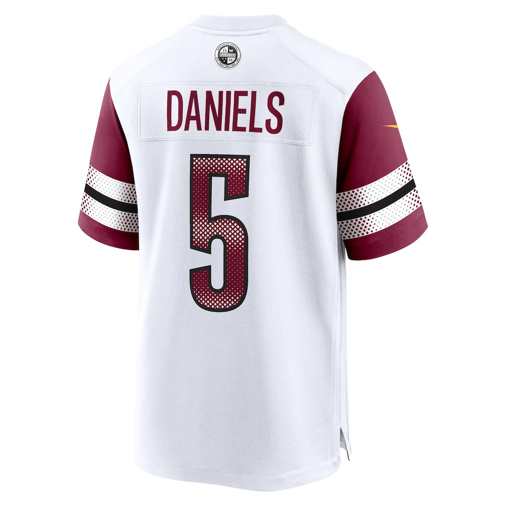 W.Commanders #5 Jayden Daniels White Player Game Jersey