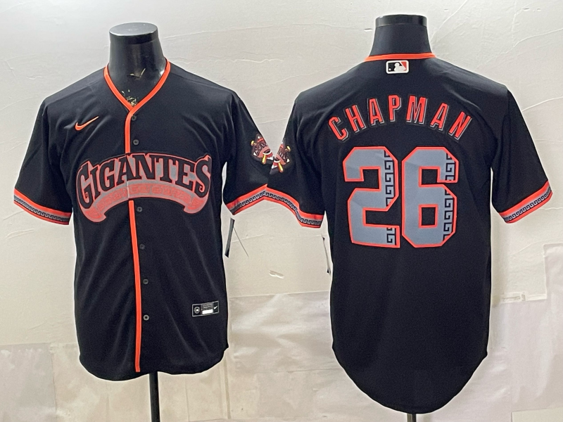 Men's San Francisco Giants Matt Chapman #26 Black Alternate Stadium Jersey