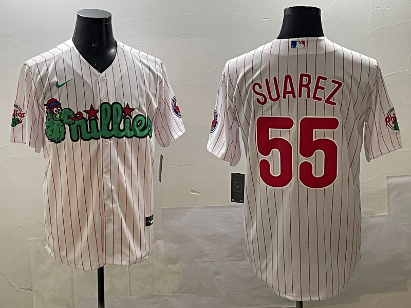 Men's Philadelphia Phillies Ranger Suarez White Replica Team Jersey