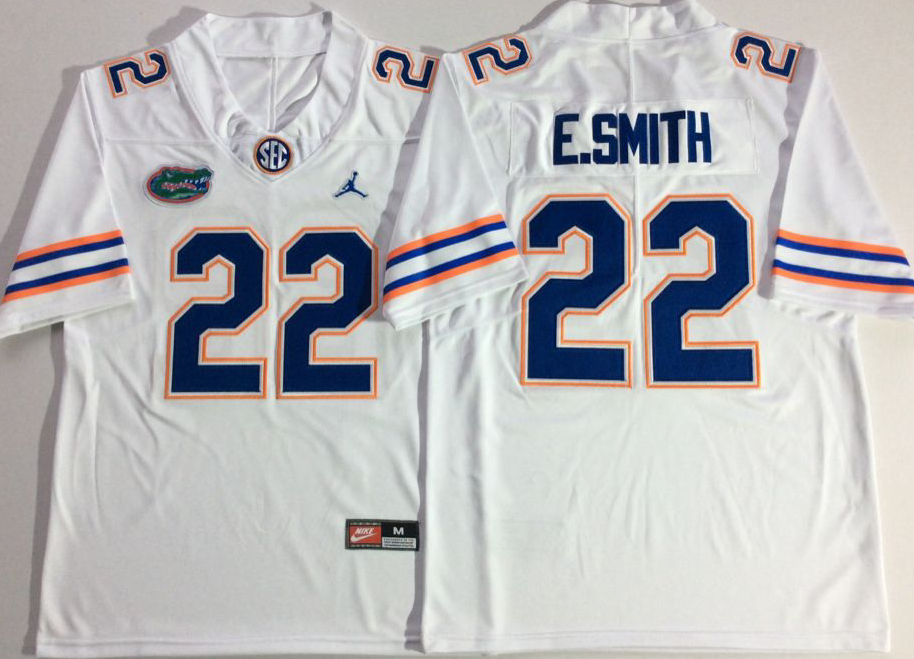 Men's Florida Gators Emmitt Smith White Player Game Jersey