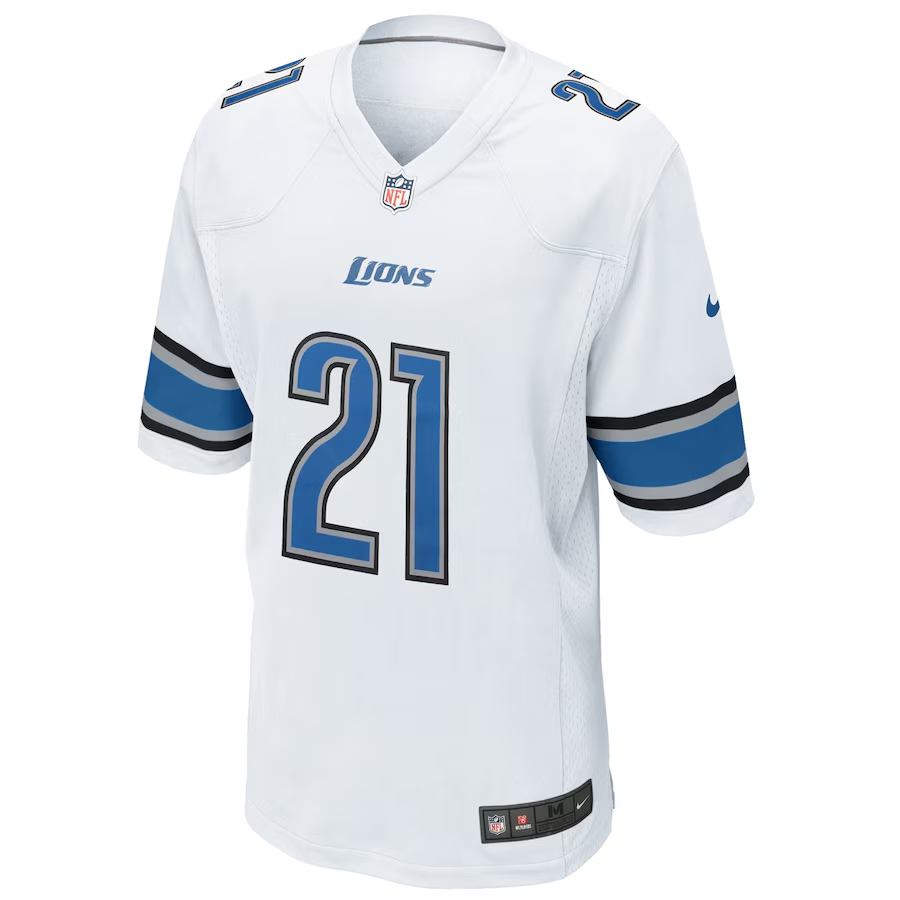 Reggie Bush Detroit Lions  Game Jersey - White