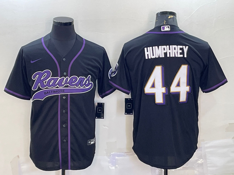 Men's Baltimore Ravens Marlon Humphrey Black Game Jersey Joint Edition