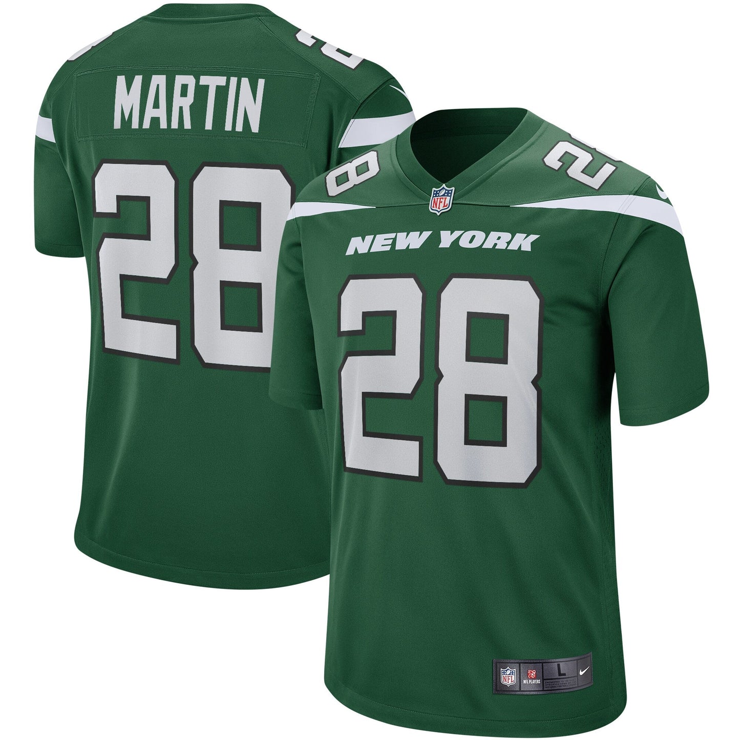 Curtis Martin New York Jets  Game Retired   Jersey - Gotham Green