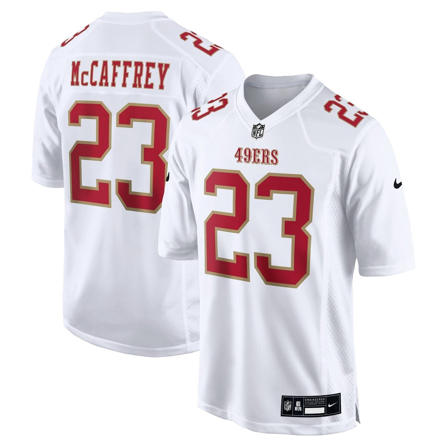 Christian McCaffrey San Francisco 49ers  Fashion Game Jersey - Tundra White
