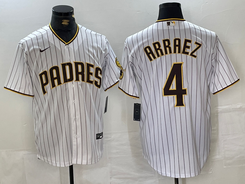 Men's San Diego Padres Luis Arraez White Replica Player Jersey