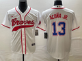 Men's Atlanta Braves Ronald Acuna Jr. White Replica Player Jersey Joint Edition