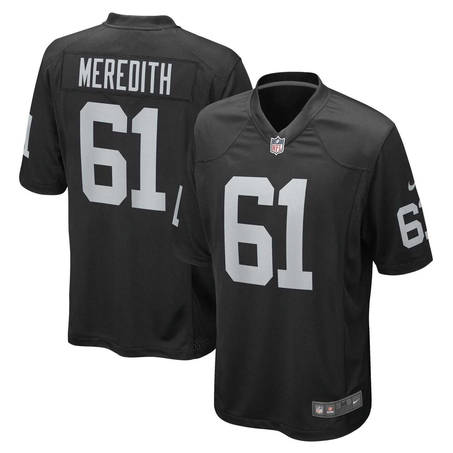 Jordan Meredith Las Vegas Raiders  Game   Jersey - Black