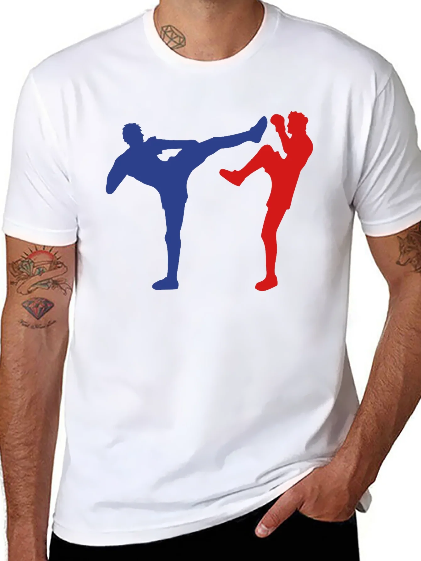 Kickboxing T-Shirt - Martial Arts Silhouette Tee