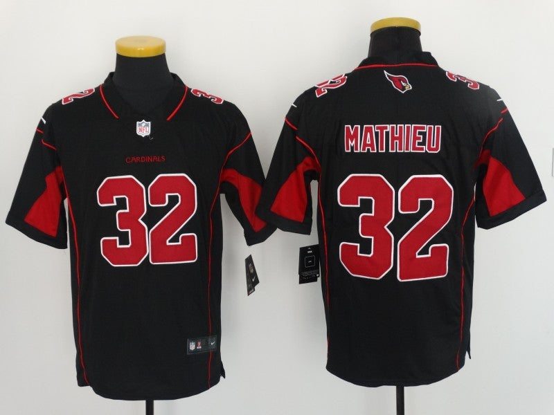 Men's Arizona Cardinals Tyrann Mathieu Black Game Player Jersey