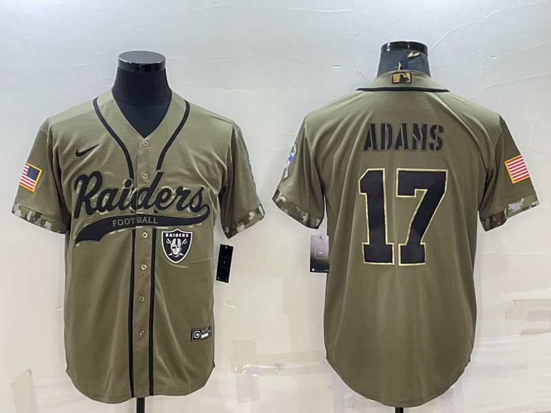 Men's Las Vegas Raiders Davante Adams Olive 2022 Salute To Service Limited Jersey Joint Edition