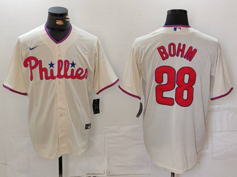 Men's Philadelphia Phillies Alec Bohm Cream Limited Player Jersey