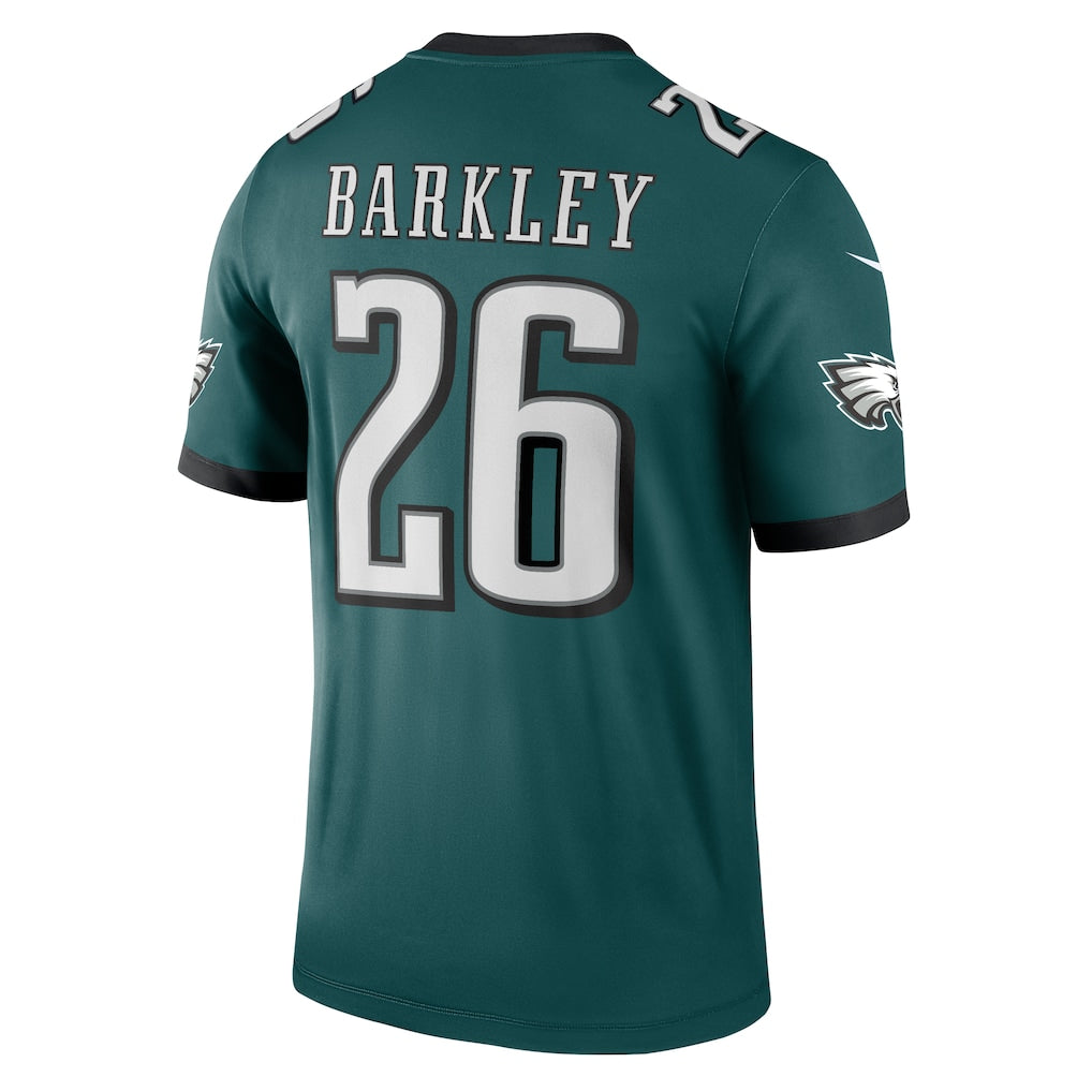 P.Eagles #26 Saquon Barkley Midnight Green Legend Player Performance Top Jersey