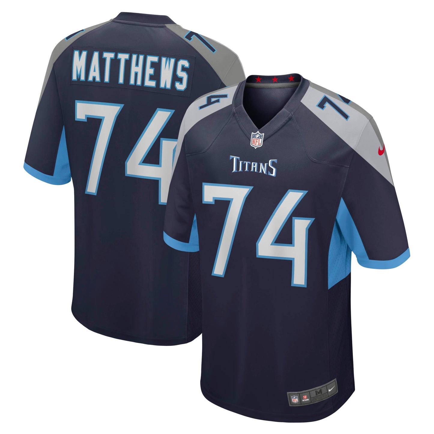 Bruce Matthews Tennessee Titans  Retired   Jersey - Navy