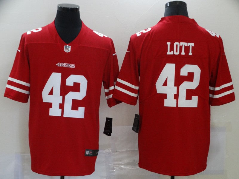 Men's San Francisco 49ers Ronnie Lott Red Game Jersey