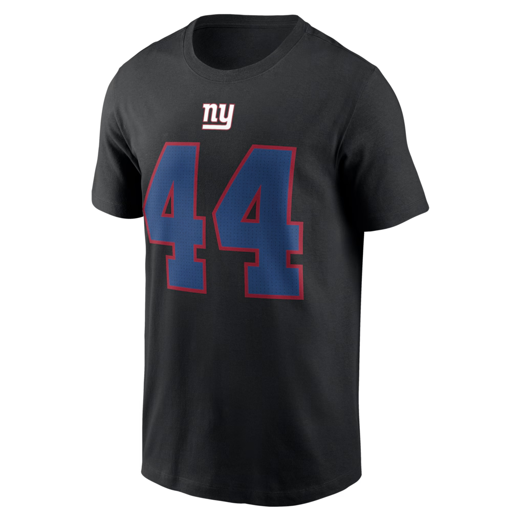 Men's New York Giants Cam Skattebo  Black Name & Number T-Shirt