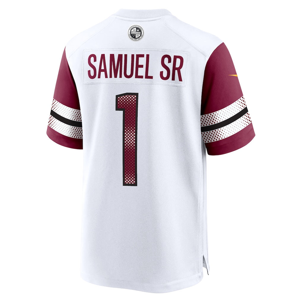 W.Commanders #1 Deebo Samuel Sr White Game Player Jersey