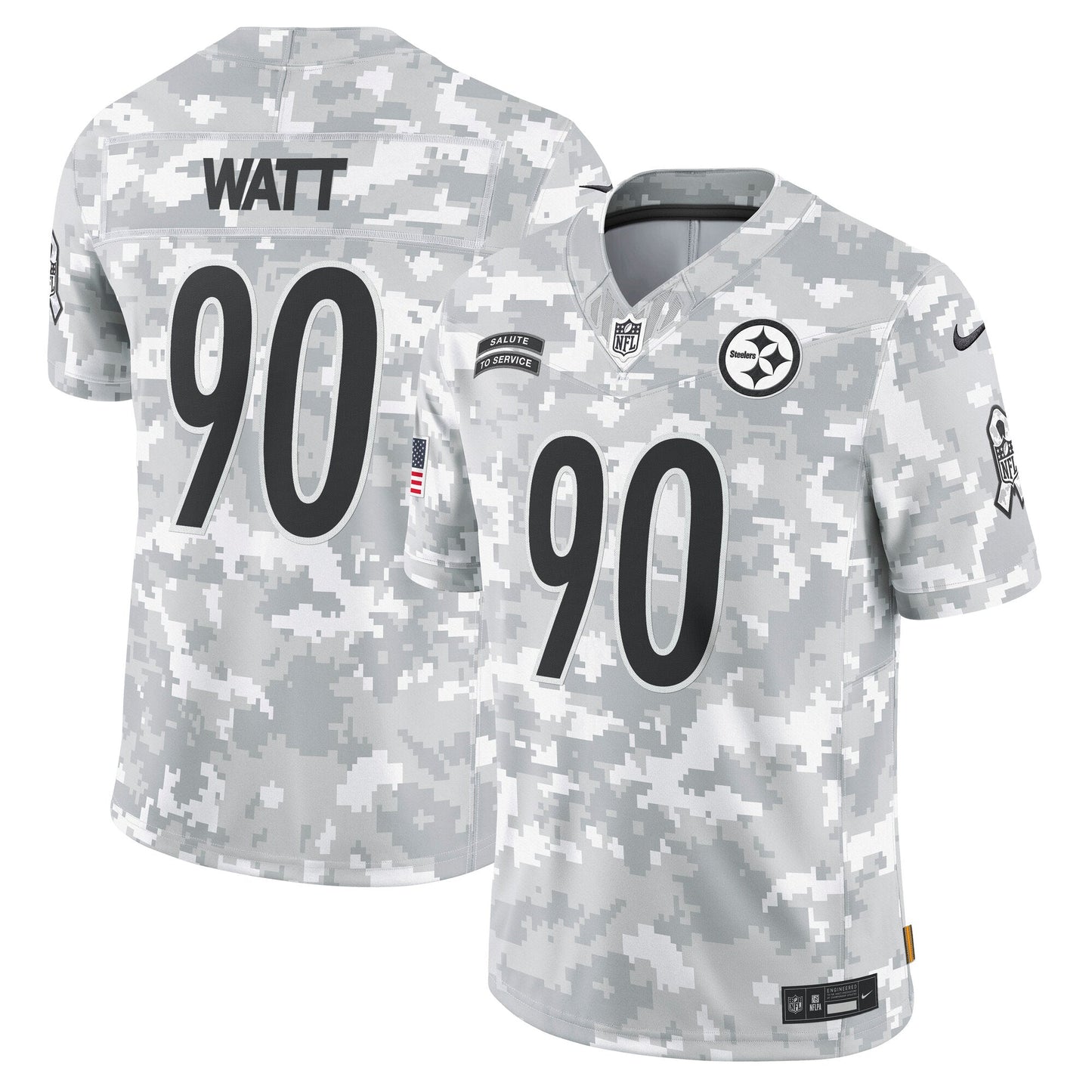 T.J. Watt Pittsburgh Steelers  2024 Salute to Service Limited Jersey - Arctic Camo