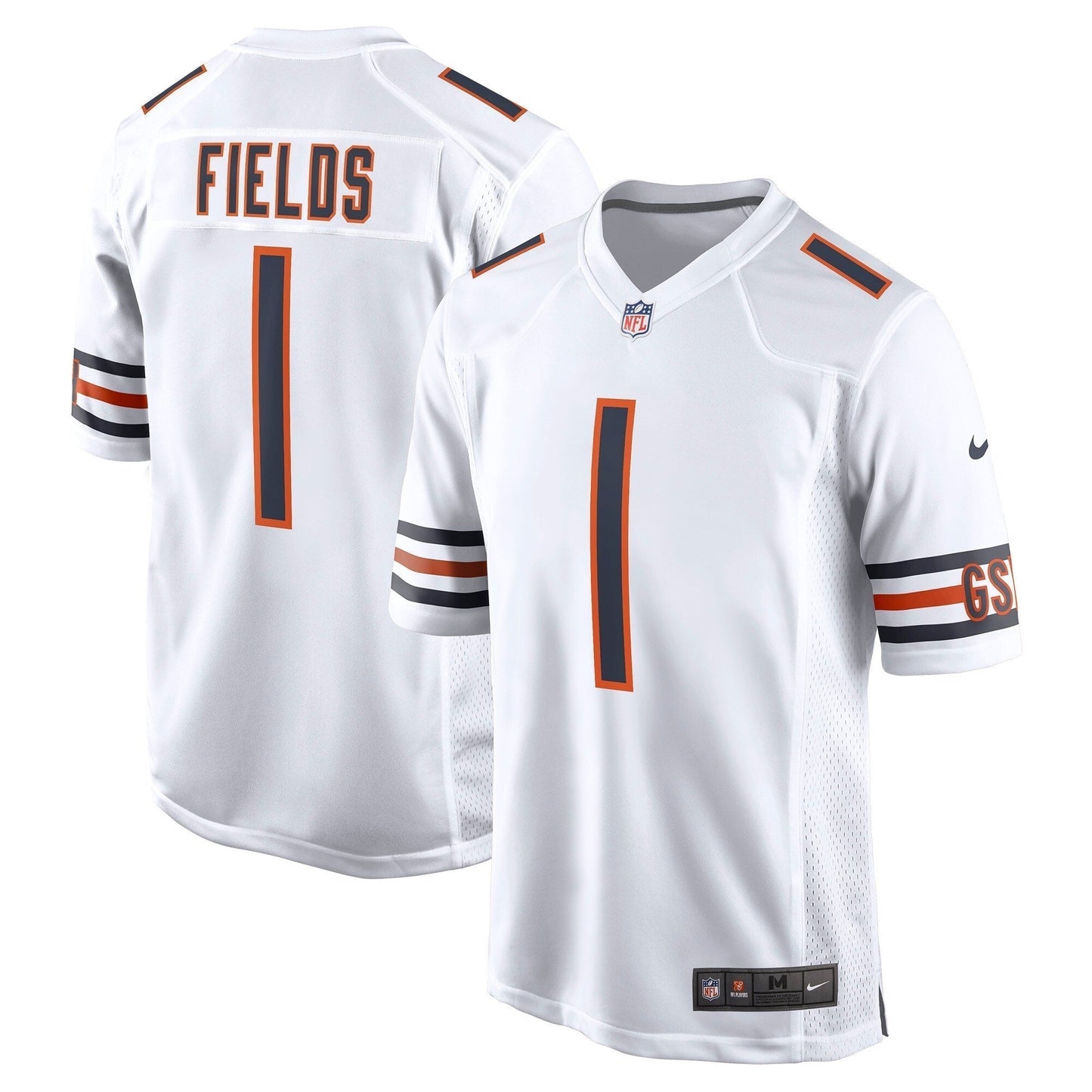 Justin Fields Chicago Bears    Game Jersey - White