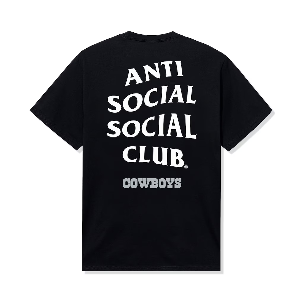 Dallas Cowboys AntiSocialSocialClub x  Black Team T-Shirt