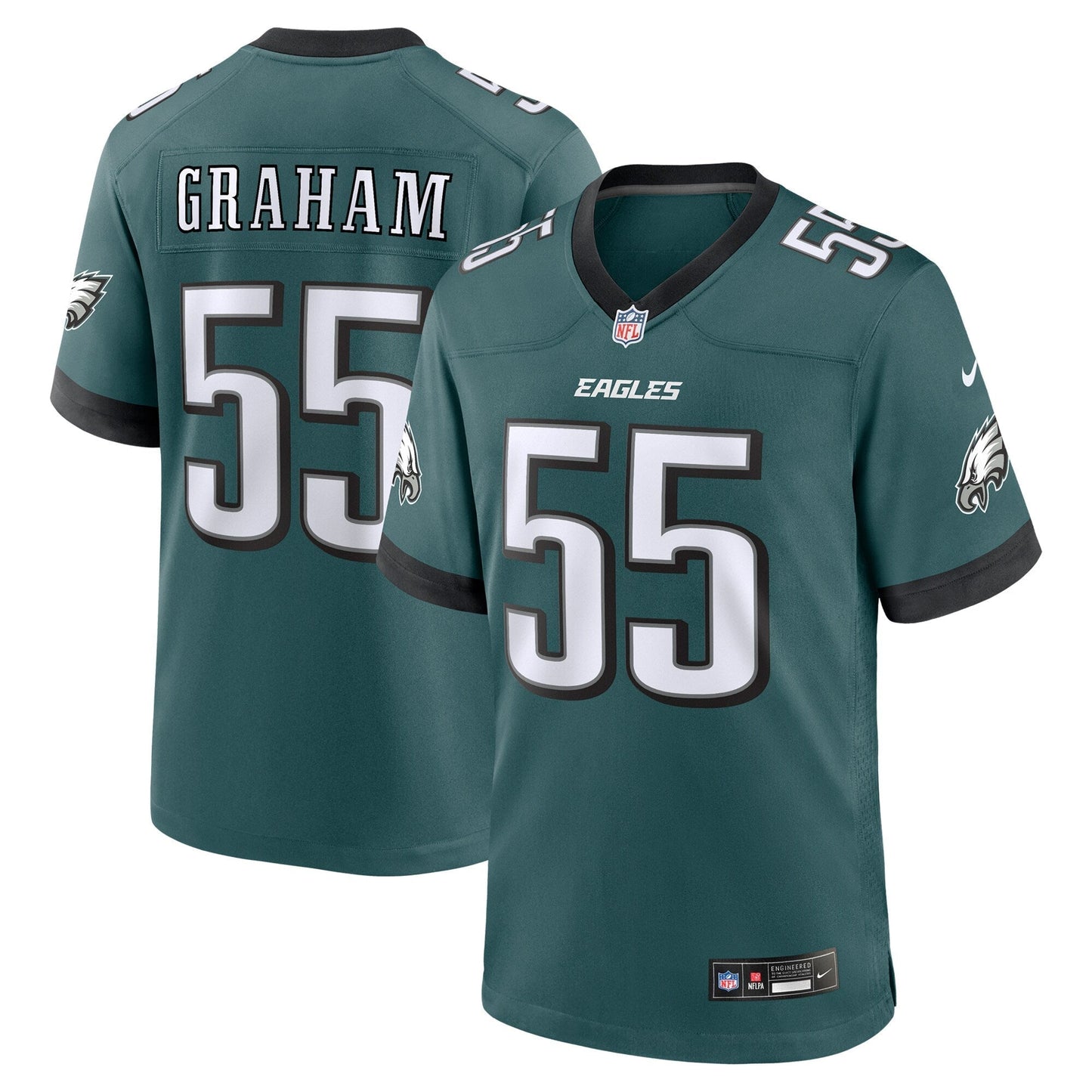 Brandon Graham Philadelphia Eagles  Team Game Jersey - Midnight Green