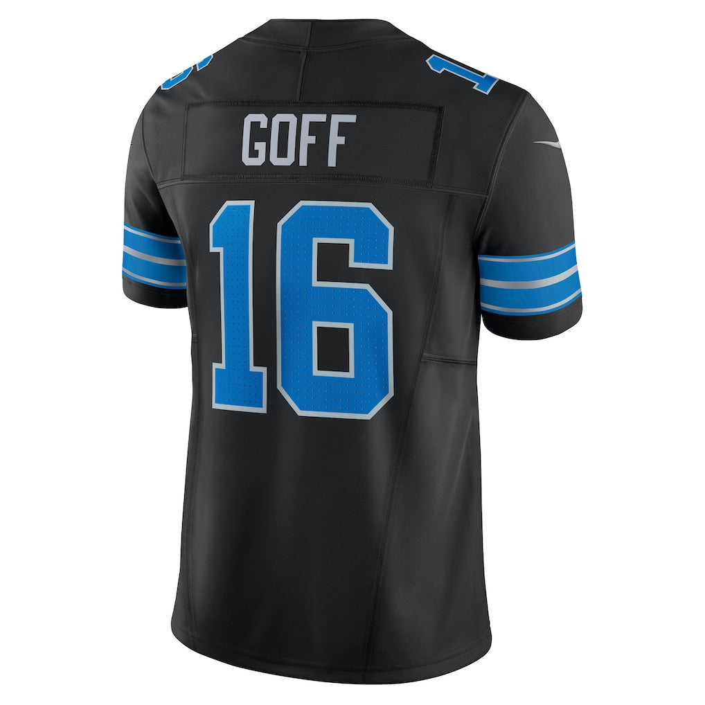 D.Lions #16 Jared Goff Black Vapor F.U.S.E. Limited Jersey