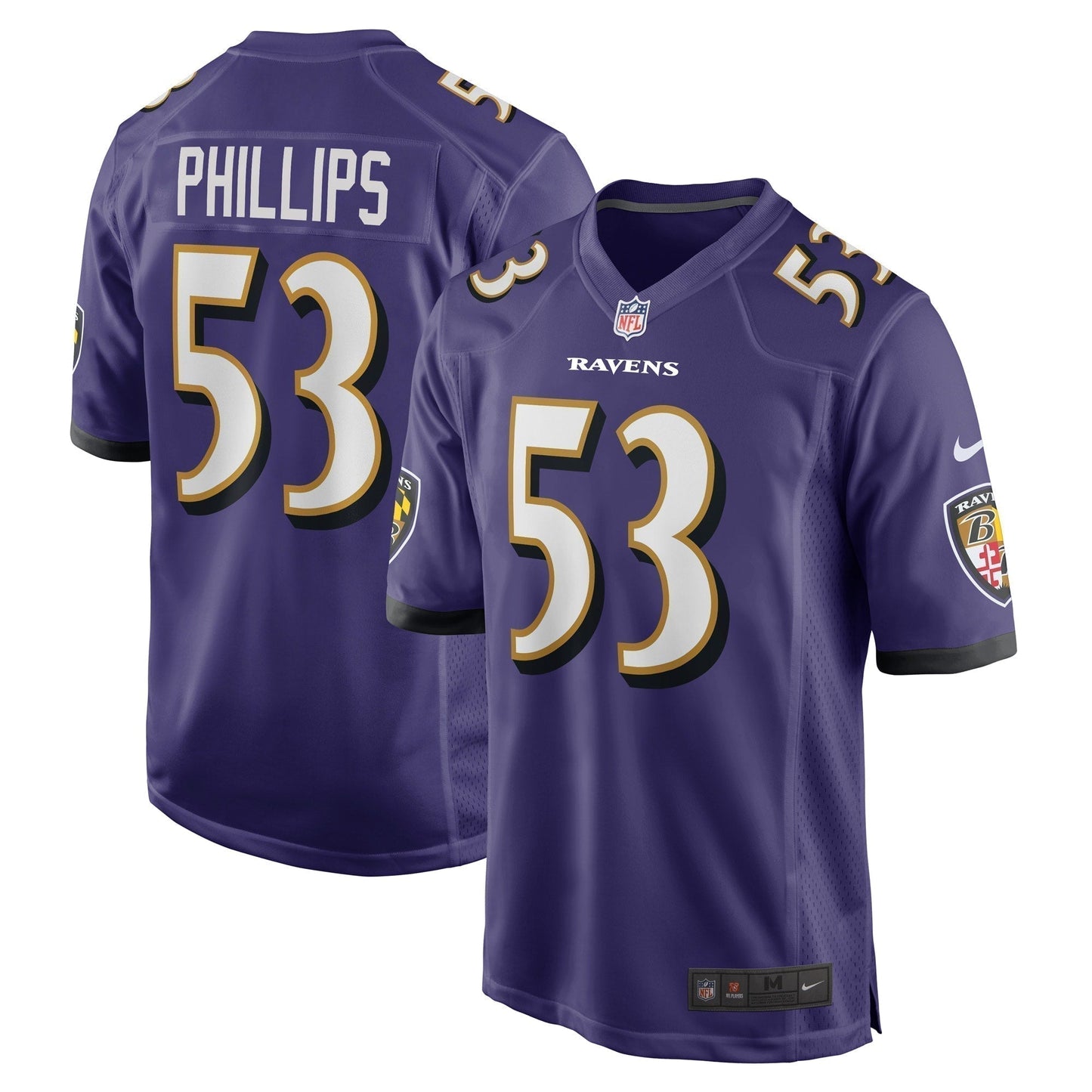 Del'Shawn Phillips Baltimore Ravens  Game   Jersey - Purple