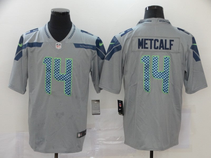 Men's Seattle Seahawks DK Metcalf Gray Game Jersey