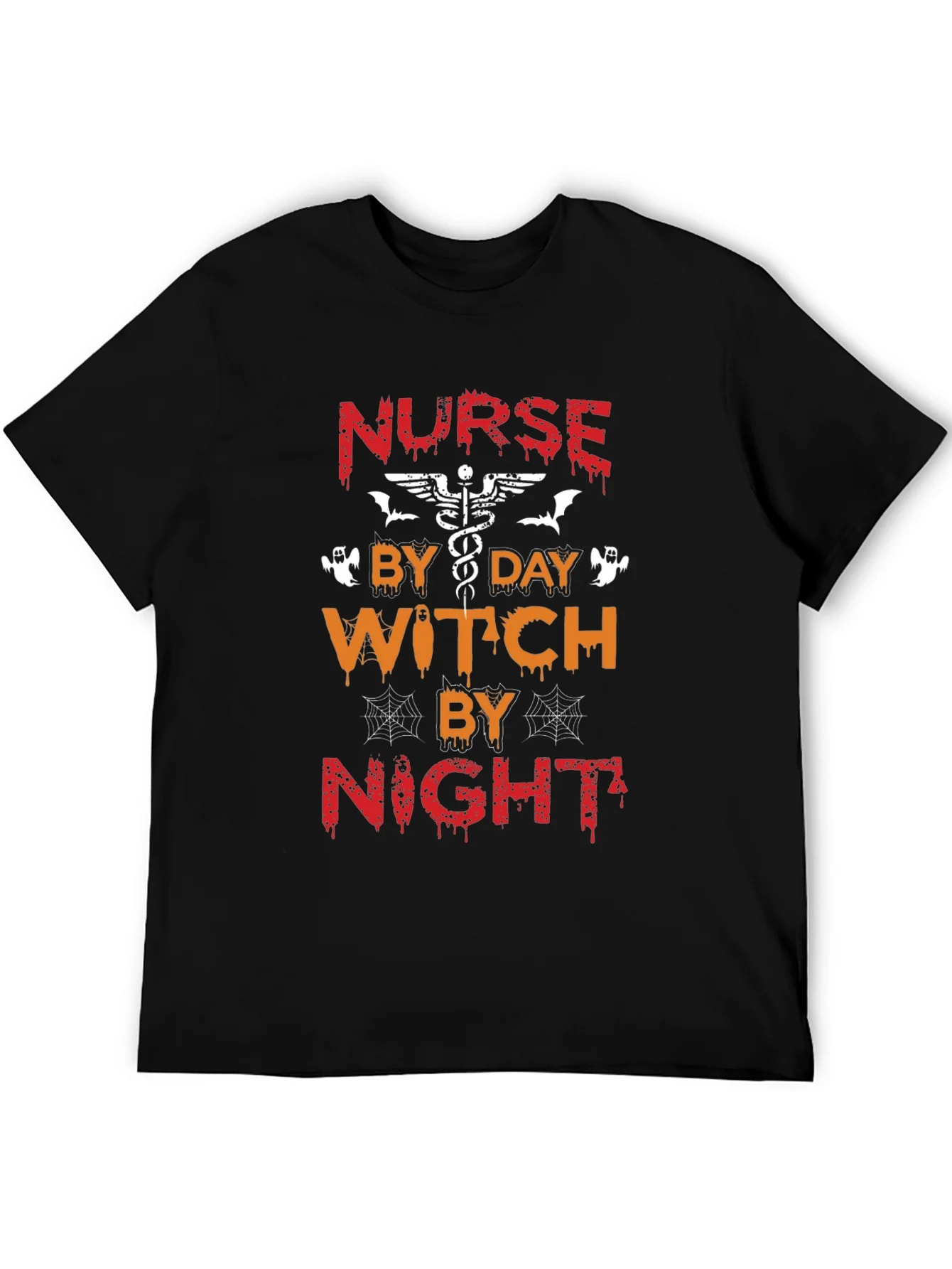 Nurse By Day Witch By Night Halloween T-Shirt