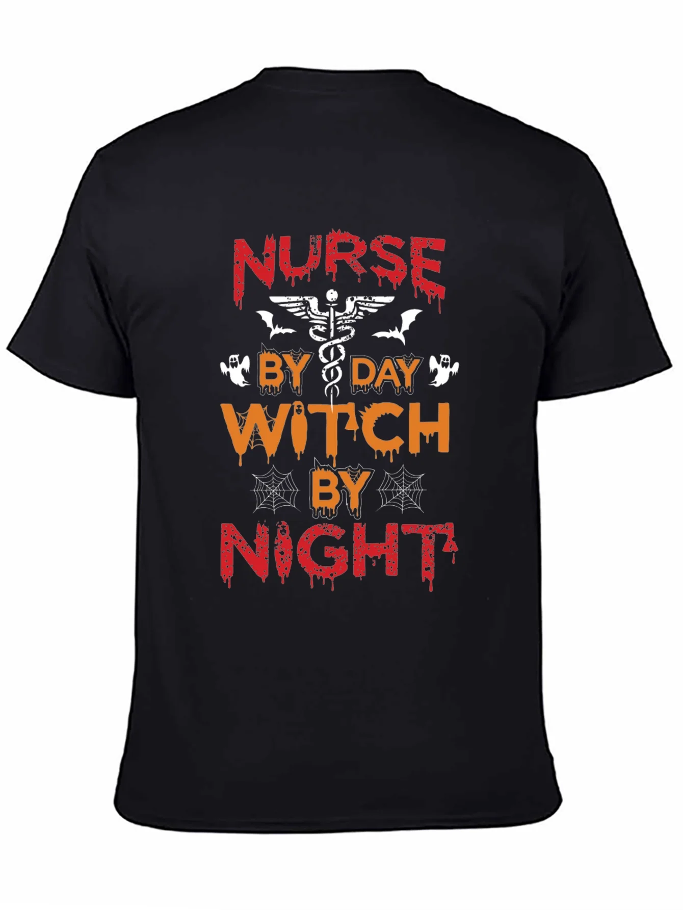 Nurse By Day Witch By Night Halloween T-Shirt