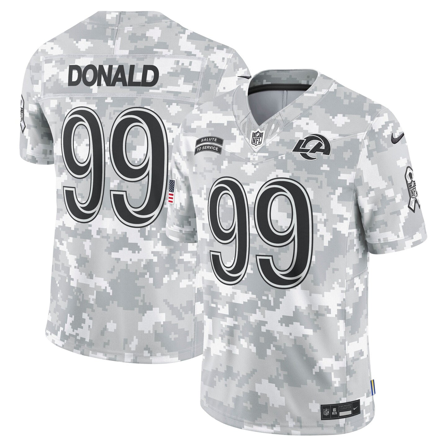 Aaron Donald Los Angeles Rams  2024 Salute to Service Retired   Limited Jersey - Arctic Camo