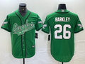 Men's Philadelphia Eagles Saquon Barkley Kelly Green Game Jersey Joint Edition
