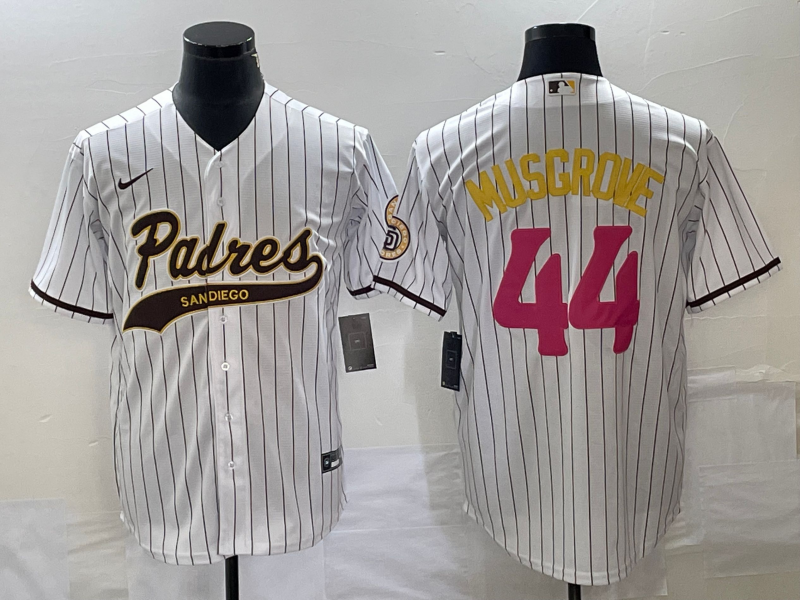 Men's San Diego Padres Joe Musgrove White Replica Player Jersey Joint Edition