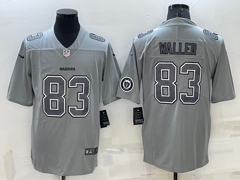 Men's Las Vegas Raiders Darren Waller Gray Atmosphere Fashion Game Jersey