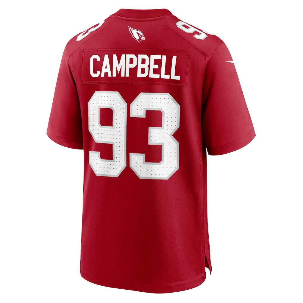A.Cardinals #93 Calais Campbell Cardinal Team Game Jersey