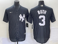 Men's New York Yankees Babe Ruth Black Replica Player Jersey