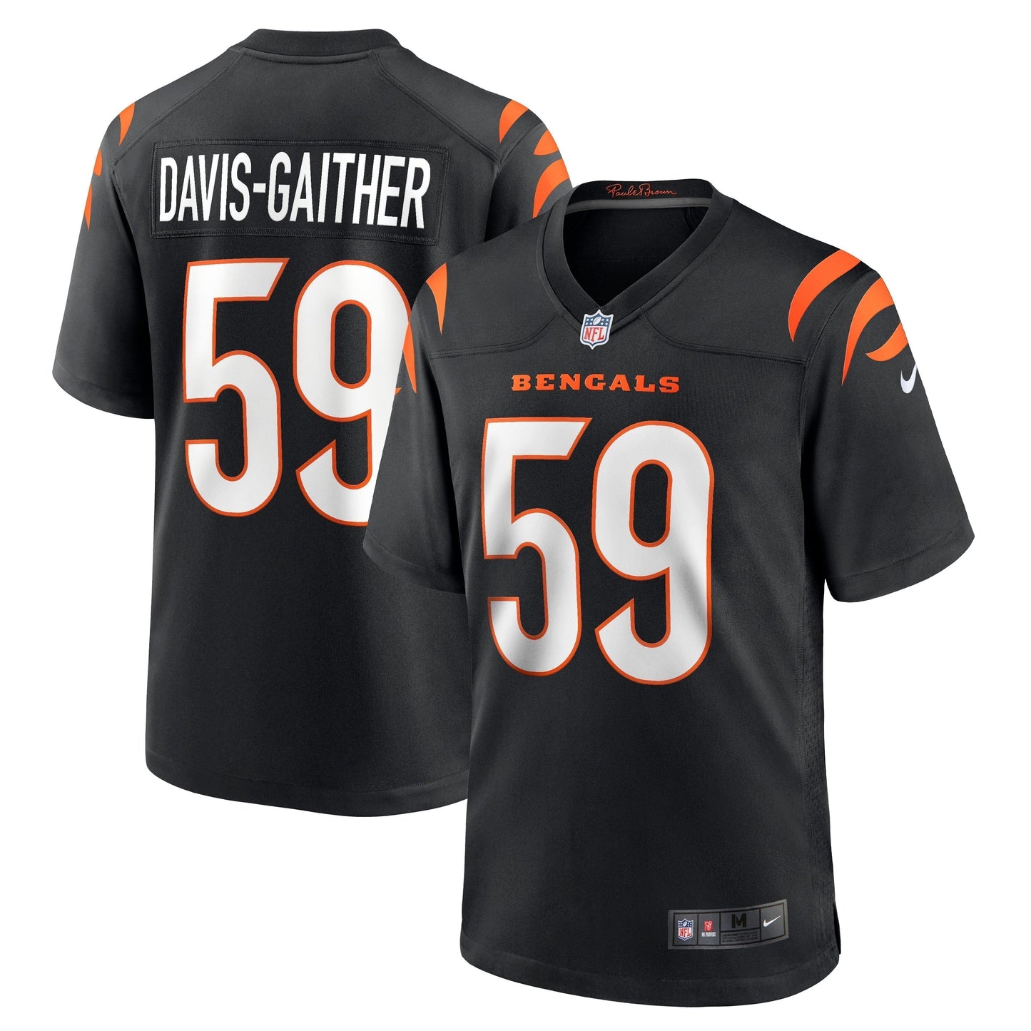 Akeem Davis-Gaither Cincinnati Bengals  Game   Jersey - Black
