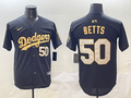 Men's Los Angeles Dodgers Mookie Betts Black Game Player Jersey