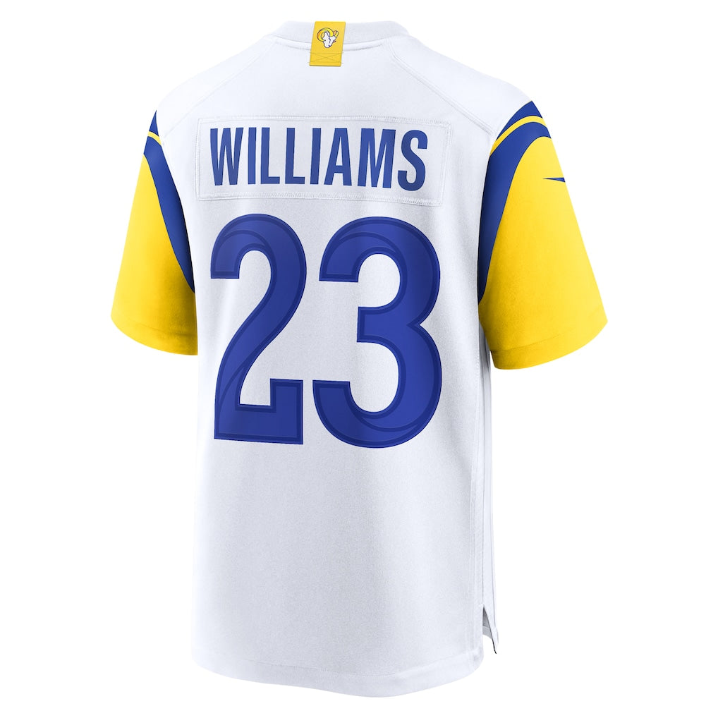 LA.Rams #23 Kyren Williams White Game Jersey