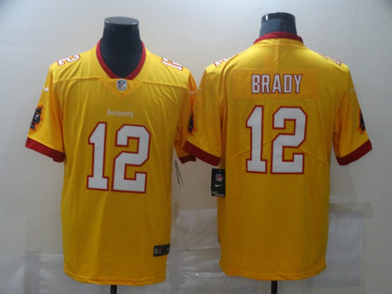 Men's Tampa Bay Buccaneers Tom Brady Yellow Game Player Jersey