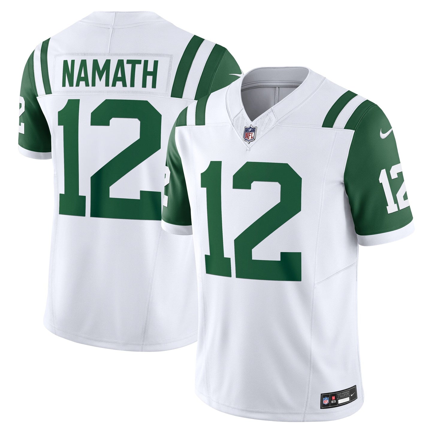 Joe Namath New York Jets  Classic Alternate Vapor F.U.S.E. Retired   Limited Jersey - White