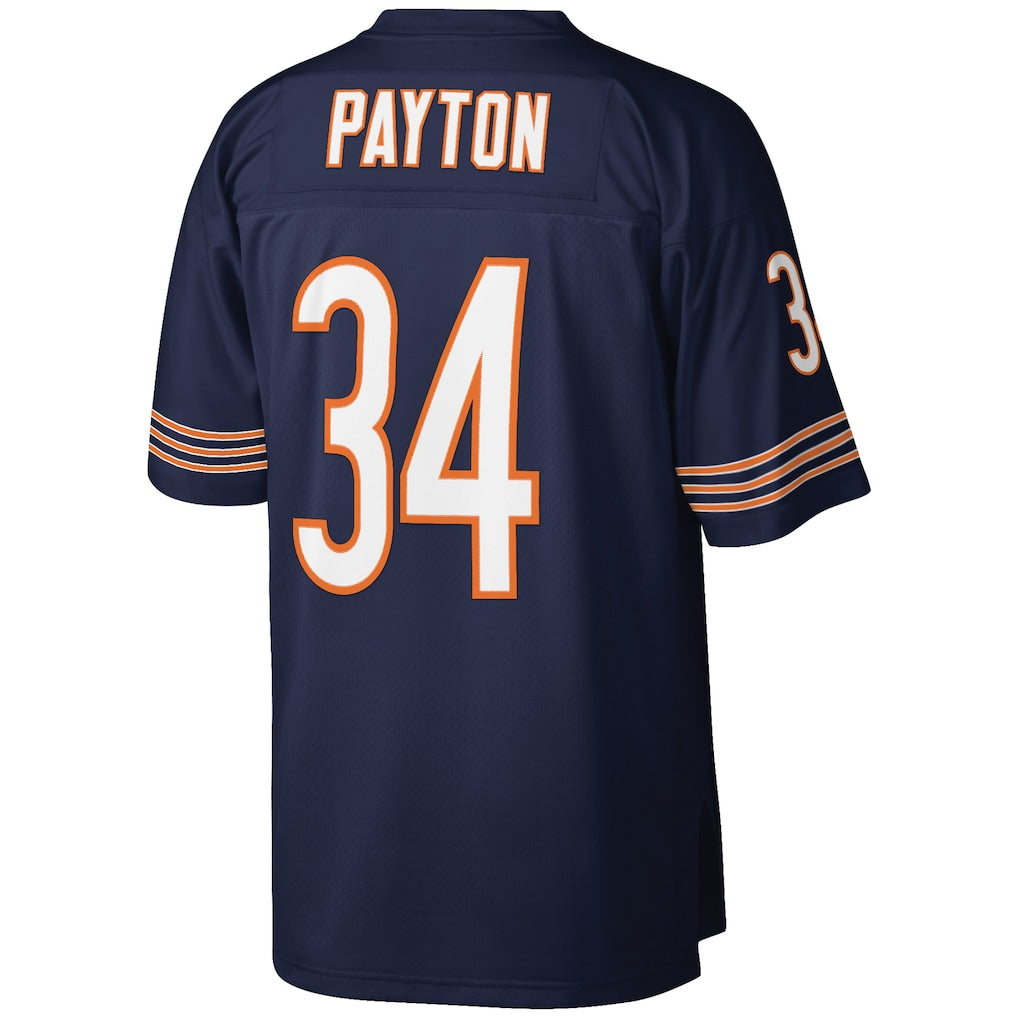C.Bears #34 Walter Payton 1985  Navy Big & Tall Retired Player Replica Jersey