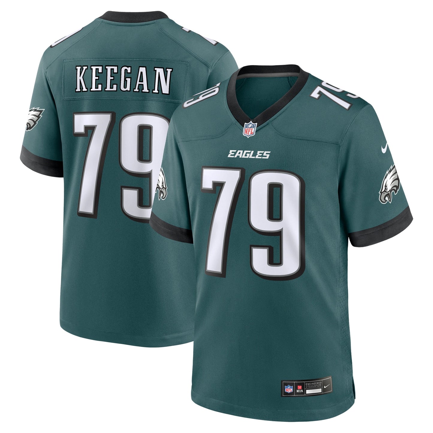 Trevor Keegan Philadelphia Eagles  Team Game Jersey - Midnight Green