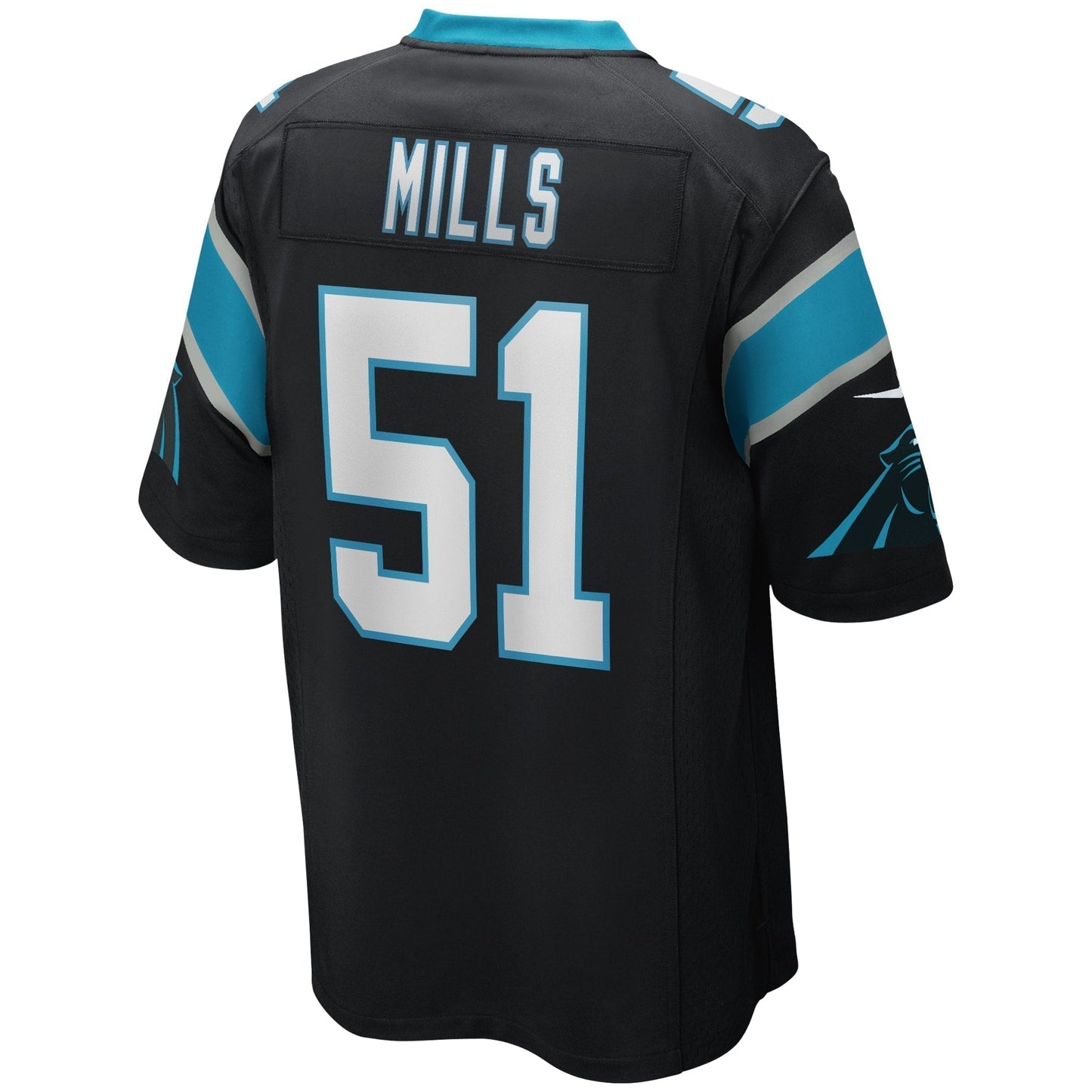 Sam Mills Carolina Panthers  Game Retired   Jersey - Black