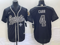 Men's New Orleans Saints Derek Carr Black RFLCTV Limited Jersey Joint Edition