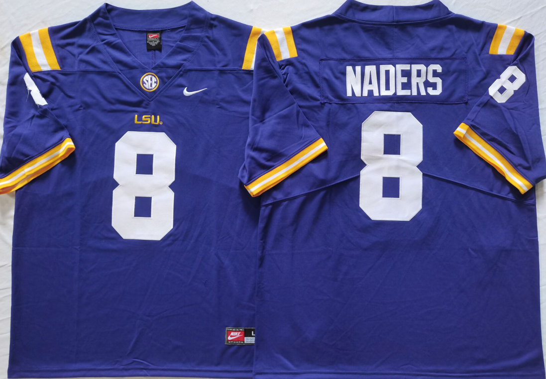 Men's LSU Tigers Malik Nabers Purple Player Game Jersey