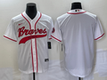 Men's Atlanta Braves White Replica Blank Jersey1 Joint Edition