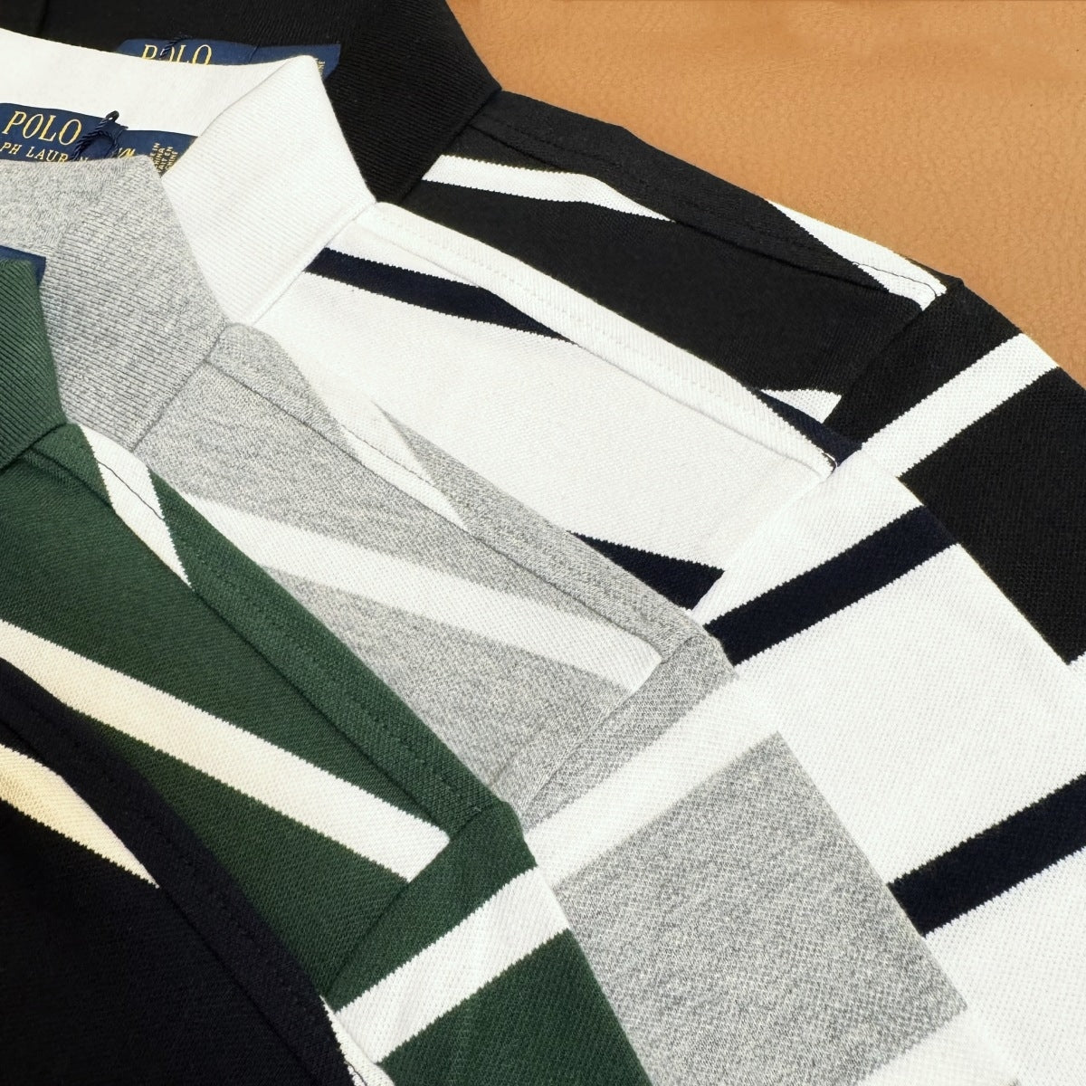 Striped embroidered polo shirt