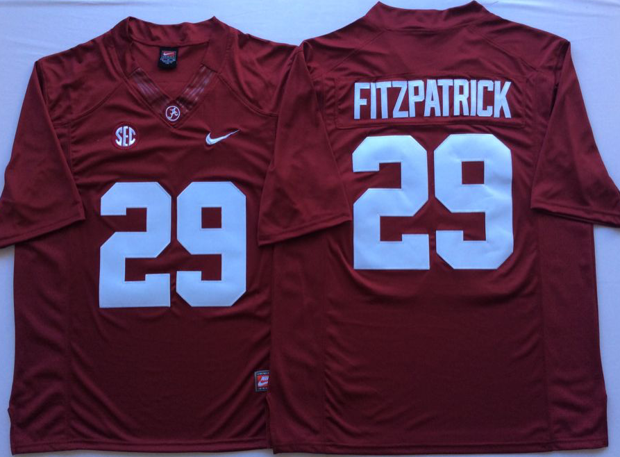 Men's Alabama Crimson Tide Minkah Fitzpatrick Crimson Player Game Jersey